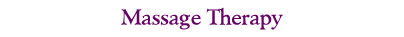 Massage Therapy